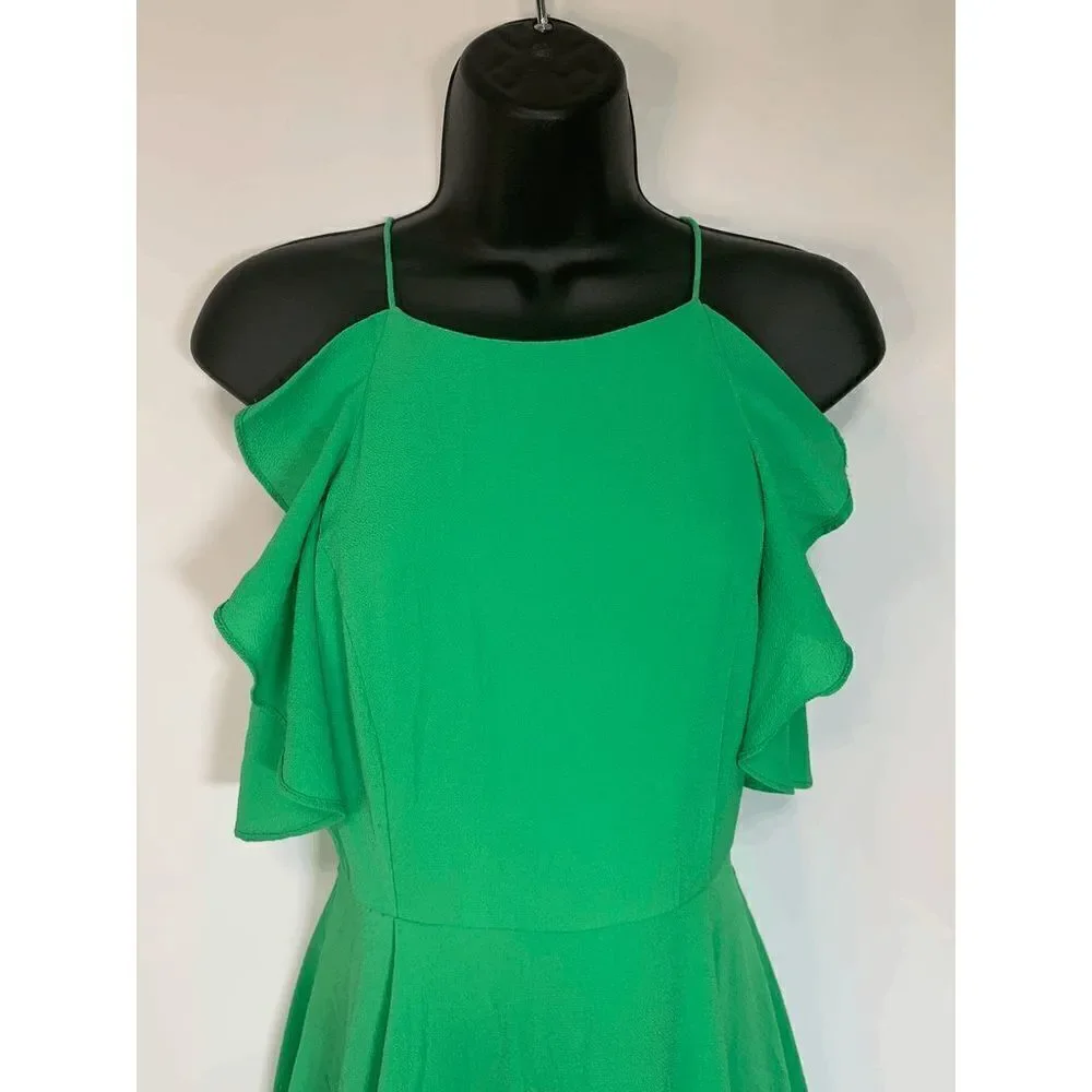 She + Sky Kelly Green Halter Mini Dress - Picture 5 of 9